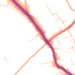 Daytime road noise heatmap for GU5 0BD