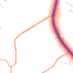 Daytime road noise heatmap for GU5 0BN