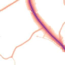 Daytime road noise heatmap for GU5 0BP