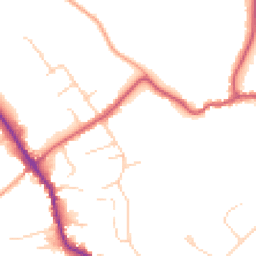 Daytime road noise heatmap for GU5 0DH