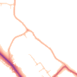 Daytime road noise heatmap for GU5 0DR