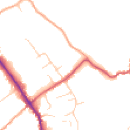 Daytime road noise heatmap for GU5 0DT