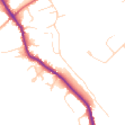 Daytime road noise heatmap for GU5 0EF