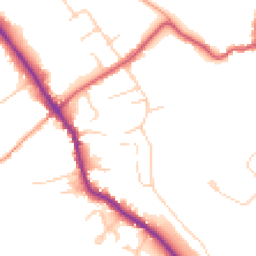 Daytime road noise heatmap for GU5 0EJ