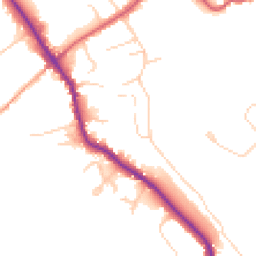 Daytime road noise heatmap for GU5 0EP