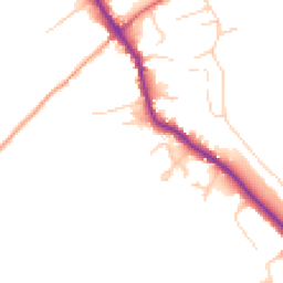Daytime road noise heatmap for GU5 0EW