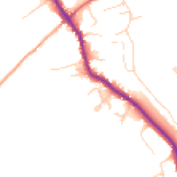 Daytime road noise heatmap for GU5 0EY