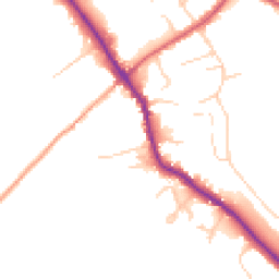 Daytime road noise heatmap for GU5 0HA