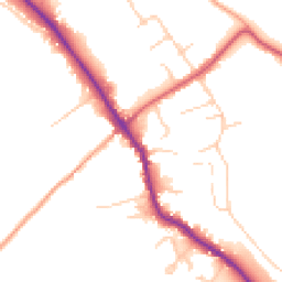 Daytime road noise heatmap for GU5 0HD