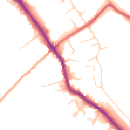 Daytime road noise heatmap for GU5 0HF