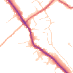 Daytime road noise heatmap for GU5 0HL