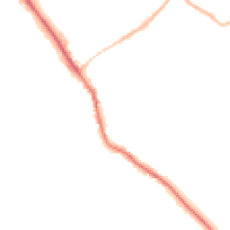 Night-time road noise heatmap for GU5 0HL