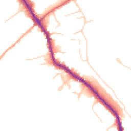 Daytime road noise heatmap for GU5 0HS