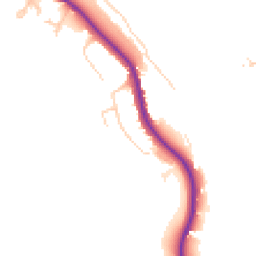 Daytime road noise heatmap for GU5 0JE
