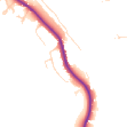 Daytime road noise heatmap for GU5 0JG