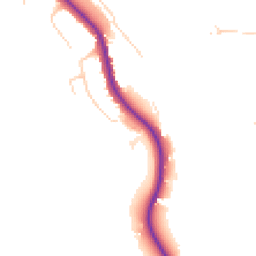 Daytime road noise heatmap for GU5 0JJ