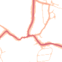 Daytime road noise heatmap for GU5 0PQ
