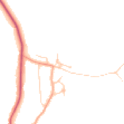 Daytime road noise heatmap for GU5 0PX