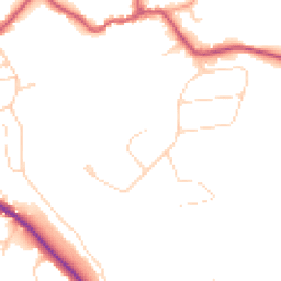 Daytime road noise heatmap for GU5 0QP