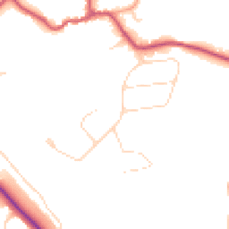 Daytime road noise heatmap for GU5 0QW