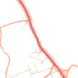 Daytime road noise heatmap for GU5 0RS