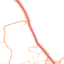 Daytime road noise heatmap for GU5 0RT
