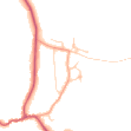 Daytime road noise heatmap for GU5 0SA