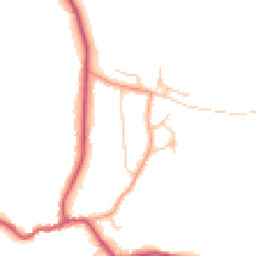 Daytime road noise heatmap for GU5 0SE