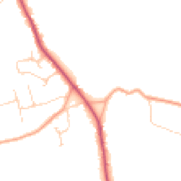 Daytime road noise heatmap for GU5 0UB