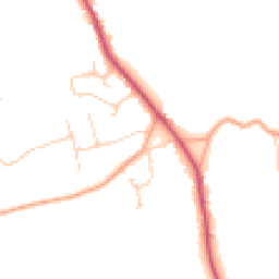 Daytime road noise heatmap for GU5 0UH