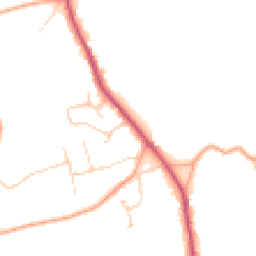 Daytime road noise heatmap for GU5 0UJ