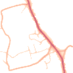 Daytime road noise heatmap for GU5 0UL