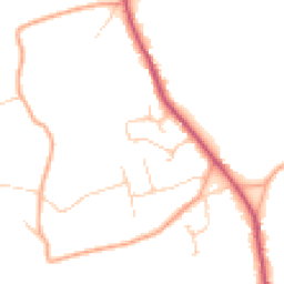 Daytime road noise heatmap for GU5 0UN