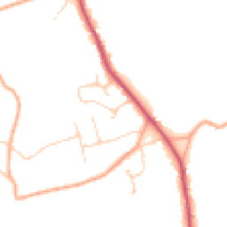 Daytime road noise heatmap for GU5 0UW