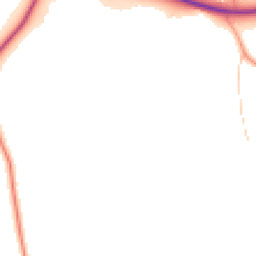 Daytime road noise heatmap for GU5 9BB