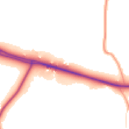 Daytime road noise heatmap for GU5 9BN