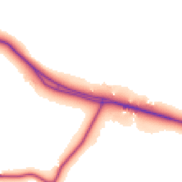 Daytime road noise heatmap for GU5 9BW