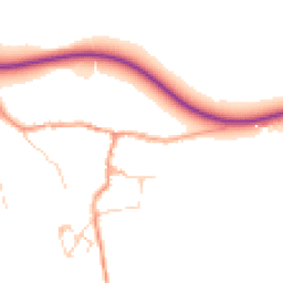 Daytime road noise heatmap for GU5 9HB