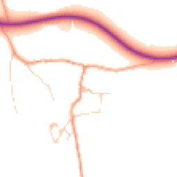 Daytime road noise heatmap for GU5 9HG