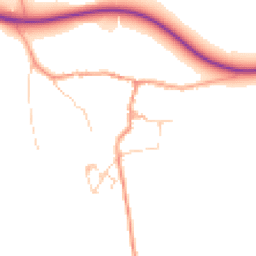 Daytime road noise heatmap for GU5 9HS