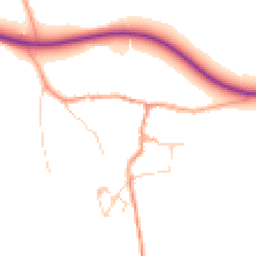 Daytime road noise heatmap for GU5 9HT