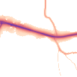 Daytime road noise heatmap for GU5 9JD