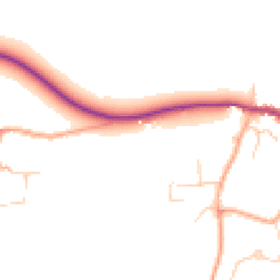 Daytime road noise heatmap for GU5 9JT