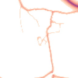 Daytime road noise heatmap for GU5 9JY