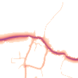 Daytime road noise heatmap for GU5 9LF