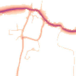 Daytime road noise heatmap for GU5 9LN