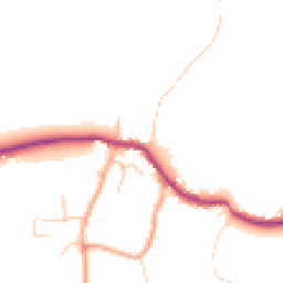Daytime road noise heatmap for GU5 9LQ