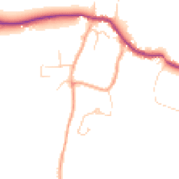 Daytime road noise heatmap for GU5 9LT