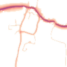 Daytime road noise heatmap for GU5 9LW