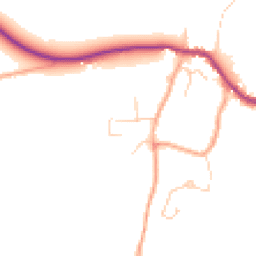 Daytime road noise heatmap for GU5 9LZ